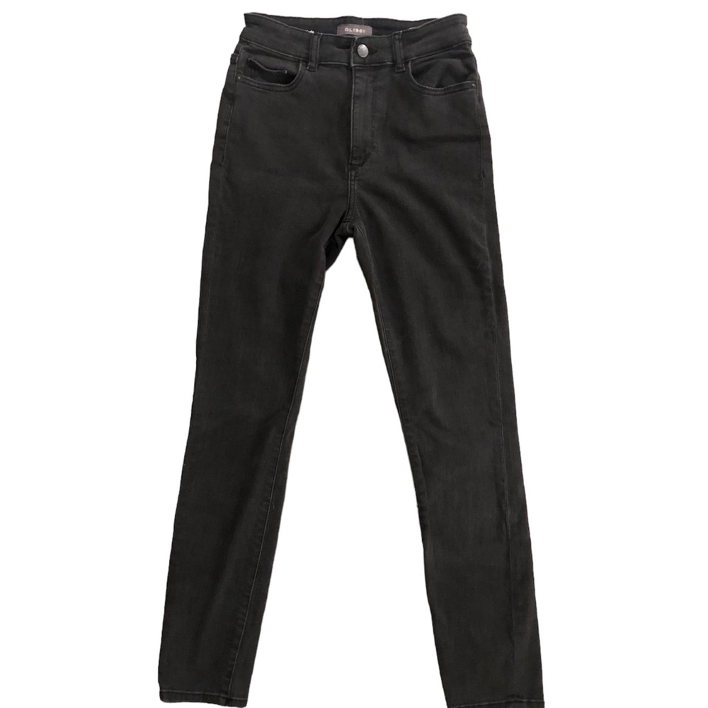 DL1961 black high rise farrow ankle skinny instasculpt jeans size 25